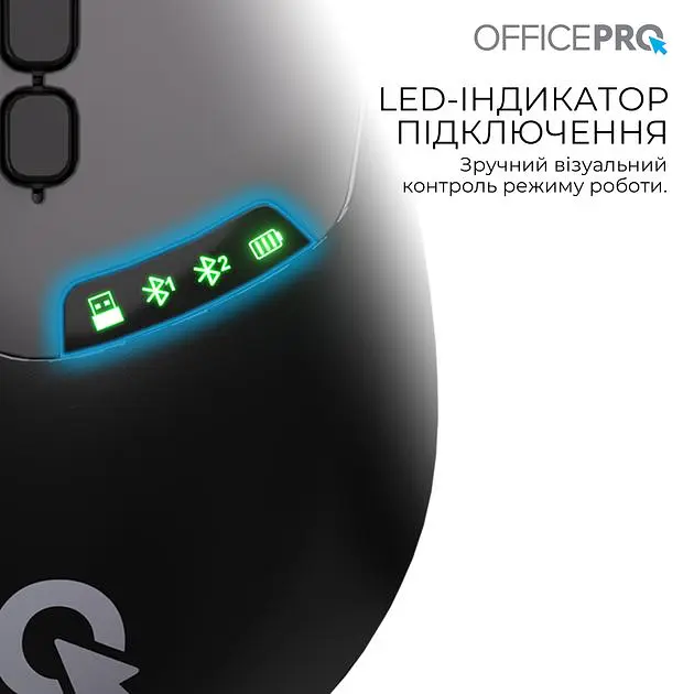Миша OfficePro Silent Click Wireless Black (M520B) - фото 9