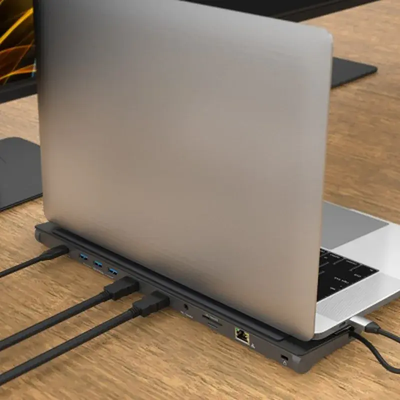 Порт-реплікатор J5create Dock-Station USB-C 10-in-1 (HDMI/PD/USB-A/USB-C/LAN/картридер/audio) (JCD542-N) - фото 10