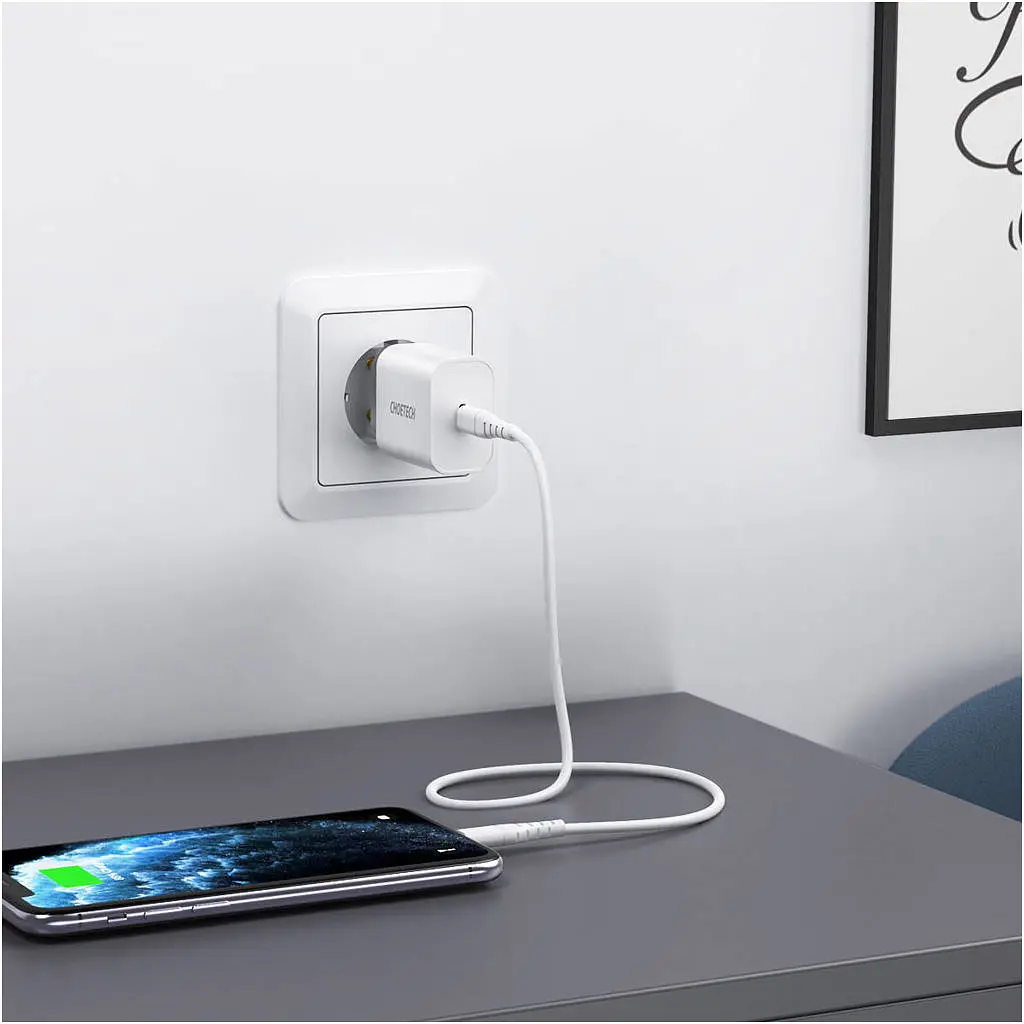 Зарядное устройство для Choetech USB-C PD20W white (Q5004-V5) - фото 4