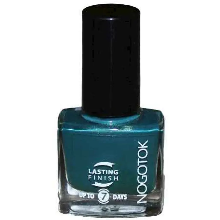 Лак для нігтів NOGOTOK 6мл "Style Color" №126 Темно-зелений з блискітками