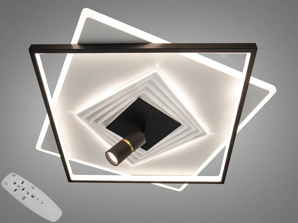 Стельова LED люстра Diasha 5535WH+BK dimmer від 12 до 18 кв.м. - фото 4