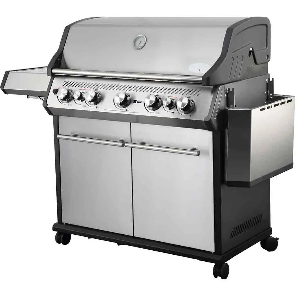 Газовий гриль Santos S-518 з бічним і заднім пальником, нержавіюча сталь (890604) - фото 3