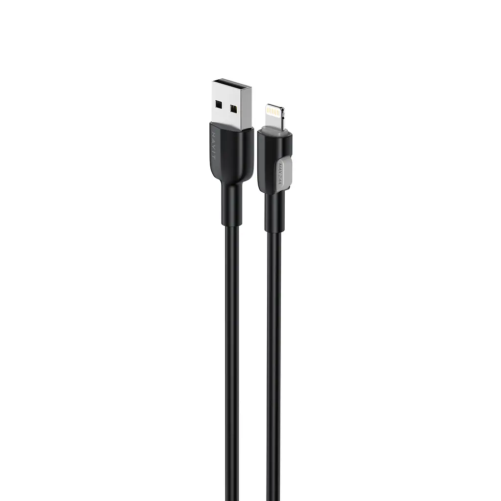 Кабель Havit CB306C 2.4A USB - Lightning 1 м черный (HV-CB306C) - фото 2
