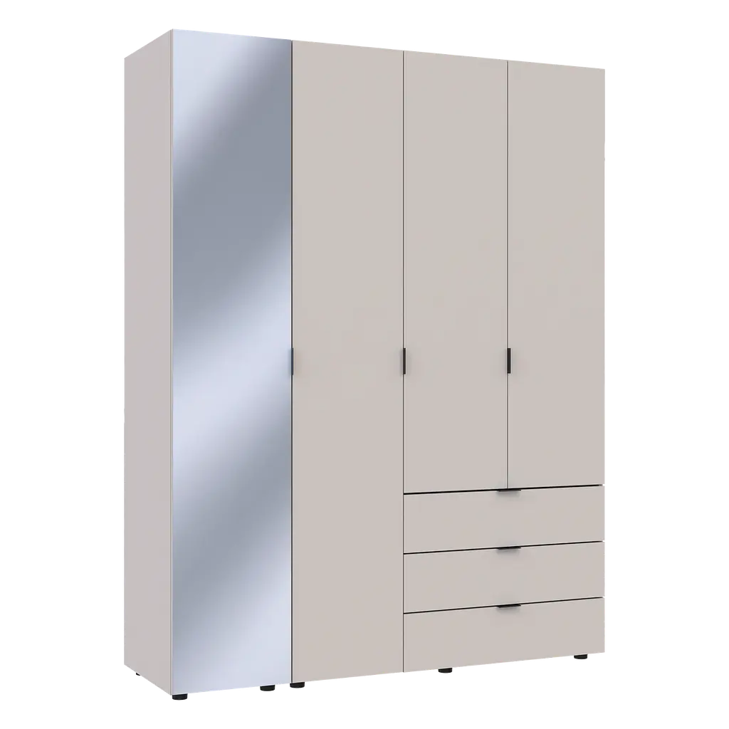 Шафа для одягу Doros Гелар Кашемір 3ДСП/Дзеркало 155х49.5х203.4 (80737657) - фото 2