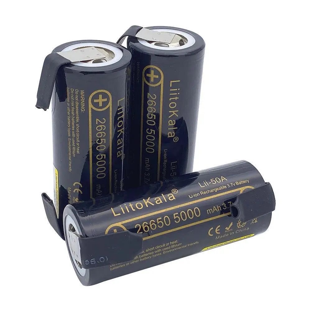 Аккумулятор Li-ion LiitoKala Lii-50A 26650 5000 mAh 3.7V под пайку - фото 5
