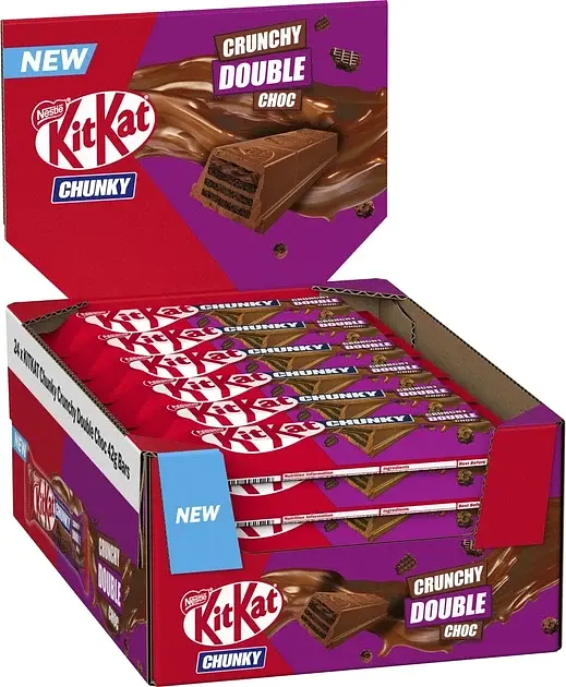Упаковка батончиків KitKat Chunky Crunchy Double Choc 42 г х 24 шт - фото 2