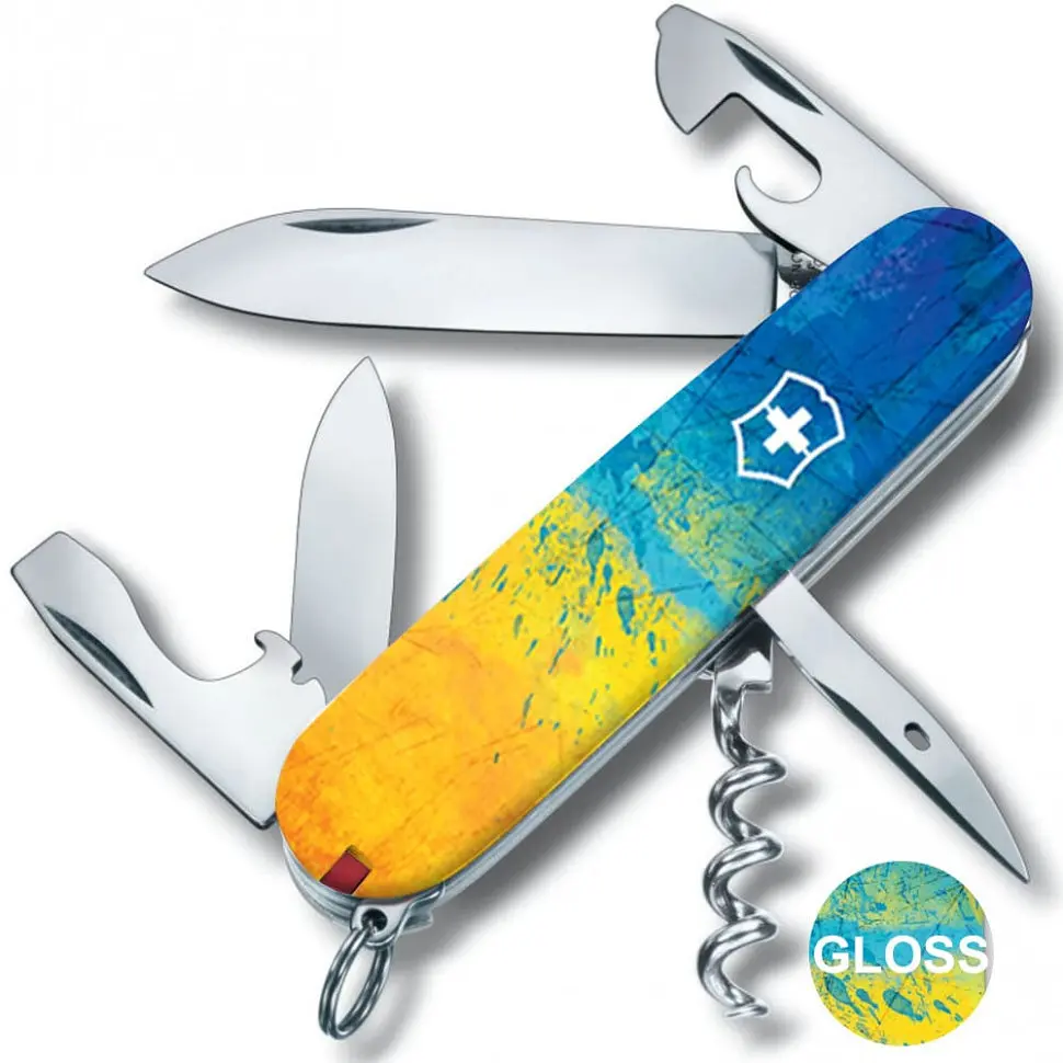 Ніж Victorinox Spartan Ukraine 91мм,12функ ,Жовто-синій малюнок - фото 2