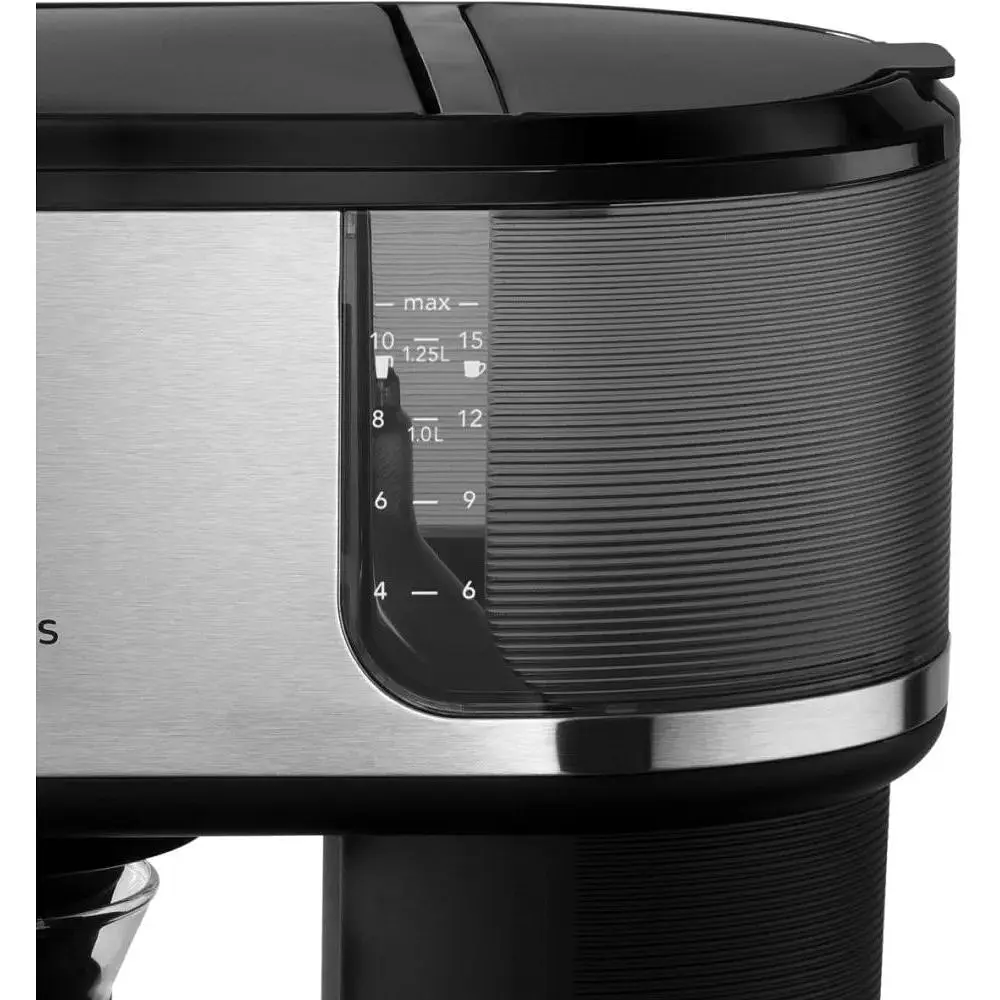 Кофеварка Russell Hobbs Attentiv, 1.25 л молотая черно-серебряная - фото 3