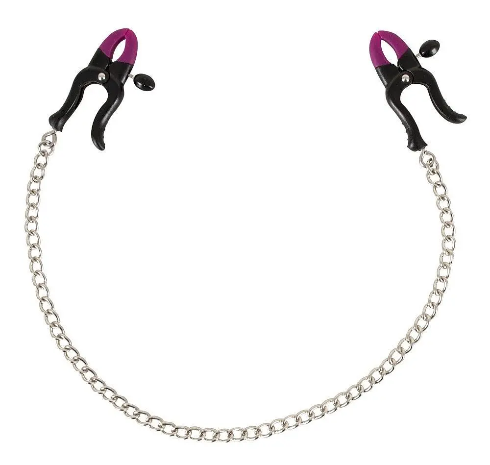 Затискачі для сосків на ланцюжку Bad Kitty Silicone Nipple Clamps, 52 см