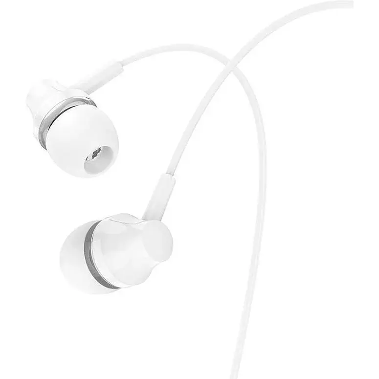 Навушники Borofone Singer універсальні earphones with microphone BM74 1.2 m Hi-Fi HD Mic білі - фото 7