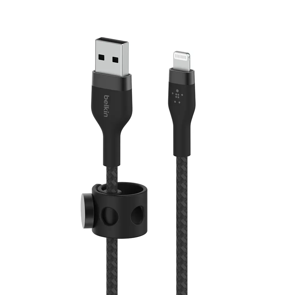 Кабель Belkin USB-A > Lightning зарядка/синхронизации 1м, плетеный, силиконовый, с ремешком на ма teh0013622 - фото 7