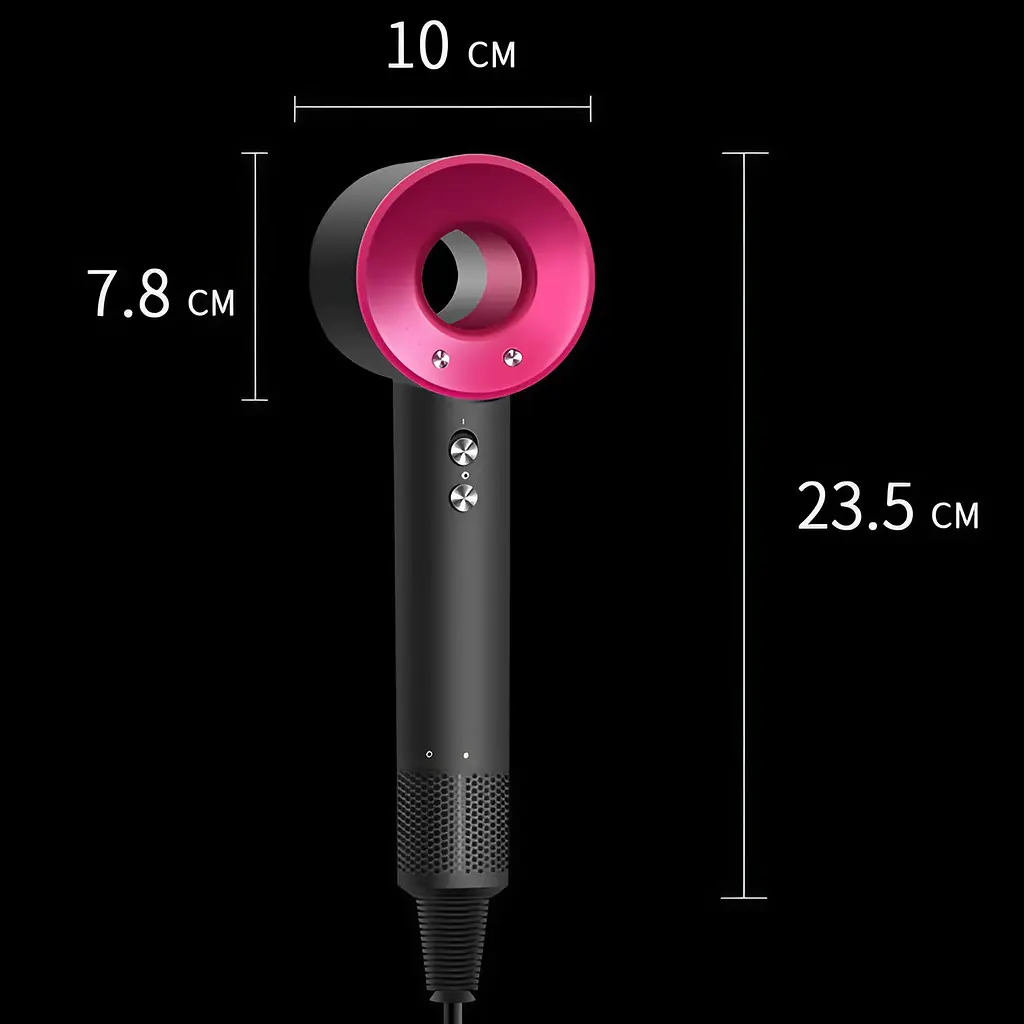 Високошвидкісний фен UFT Hairdryer із безщітковим мотором та іонною технологією і 5 насадками  - фото 7