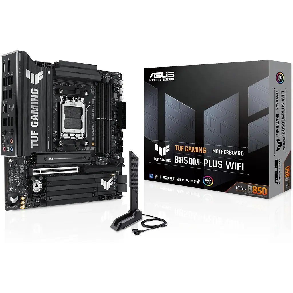 Материнская плата Asus TUF Gaming B850M-PLUS WIFI sAM5 B850 4xDDR5 M.2 HDMI DP Wi-Fi BT mATX - фото 9