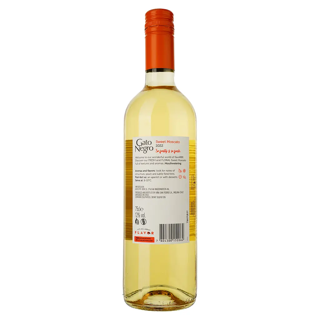 Вино Gato Negro Moscato белое сладкое 10.5% 0.75 л - фото 2