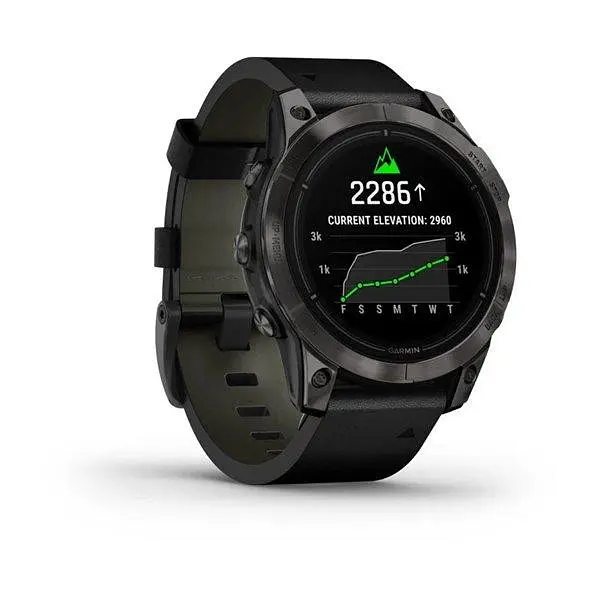 Смарт-часы Garmin Epix Pro 2 Sapphire 47 mm Carbon G. DLC Tit. with B. Leather Band (010-02803-30) - фото 3