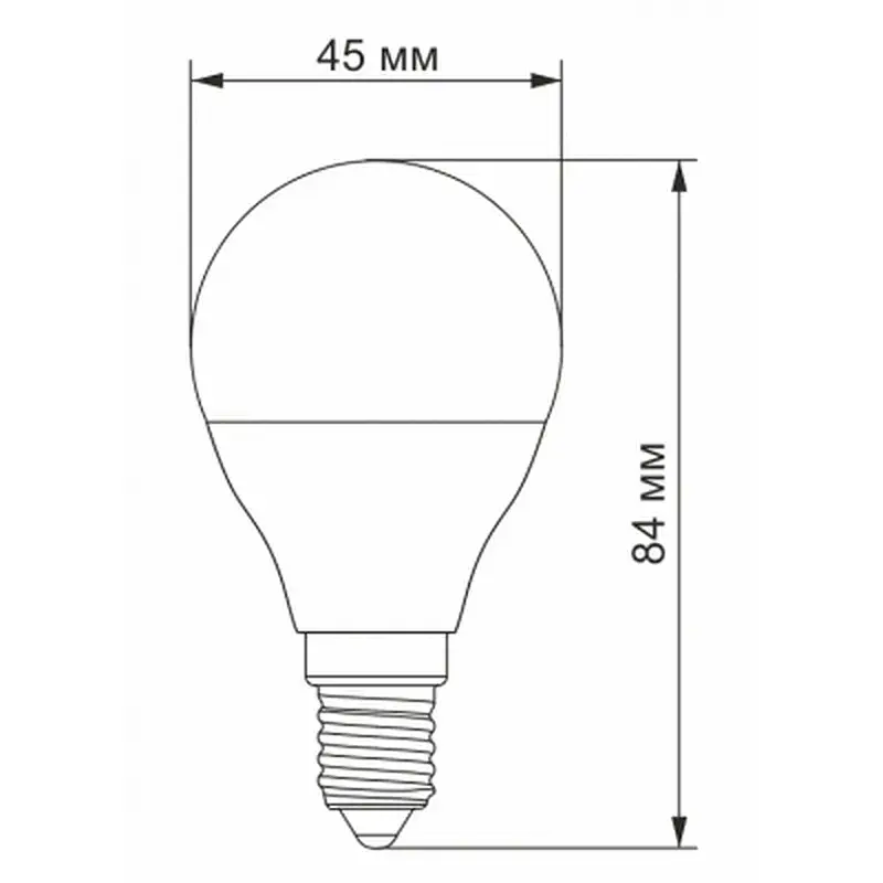 Лампочка TITANUM LED G45e 7W E14 4100K (VL-G45e-07144) - фото 2