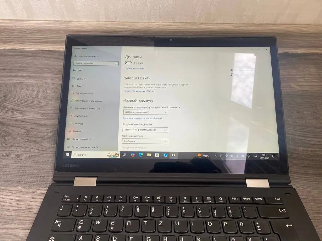 Ноутбук-трансформер Lenovo ThinkPad X1 Yoga Gen 2 (i5-7200U / 8GB / SSD 250GB / 2K 2560x1440 IPS) Refurbished - фото 7
