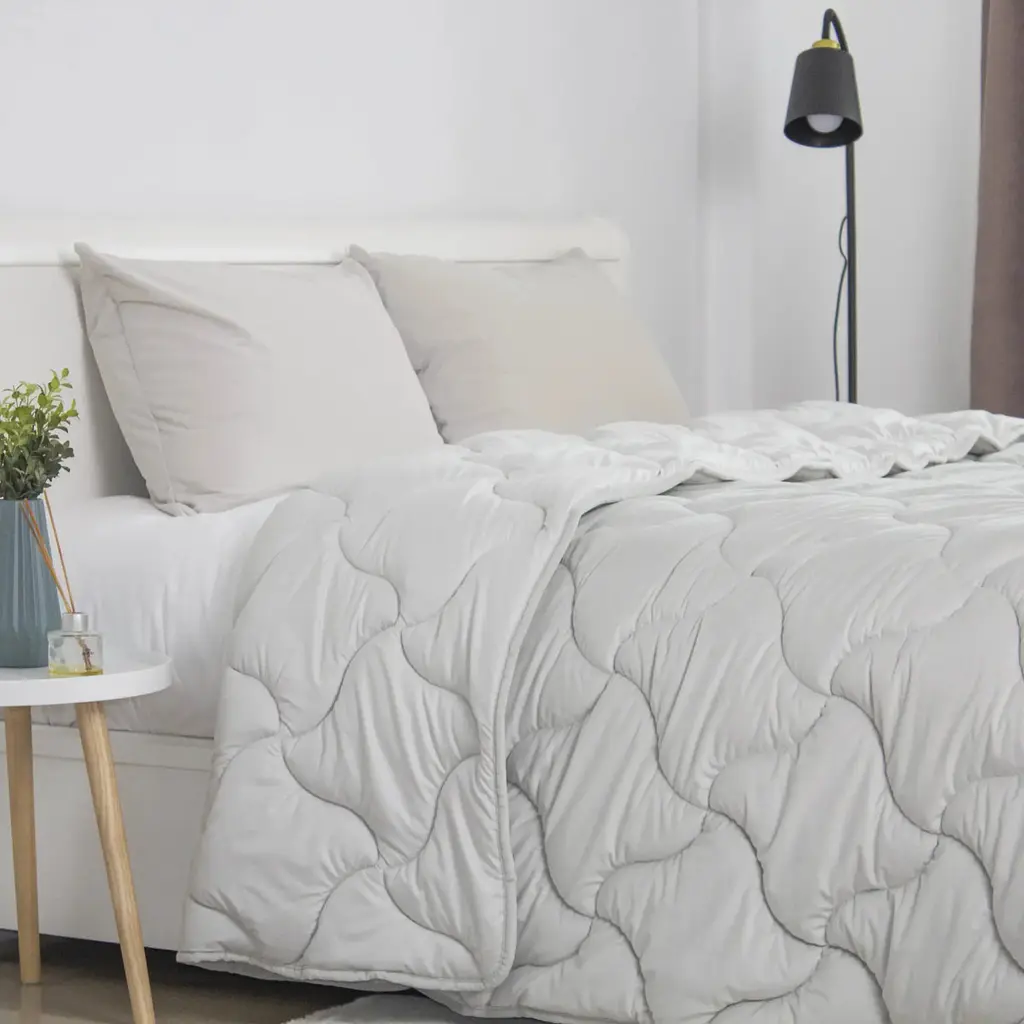 Ковдра полуторна ТЕП VELOUR 1-04870_34483 150х210 см світло-сіра - фото 2