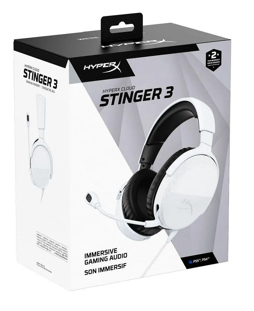 Ігрова гарнітура HyperX Cloud Stinger 3 PS5 mini-jack White (BS1T6AA) - фото 7