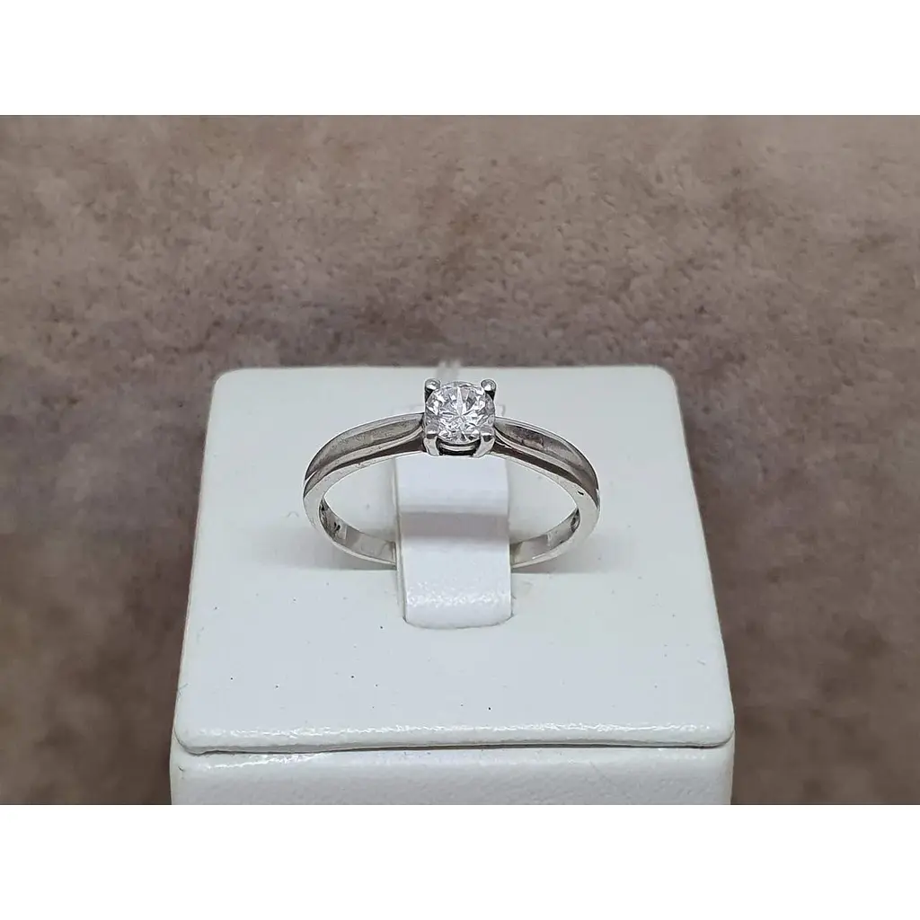 Срібне кільце Агні АРТ з фіанітом. 1235/1Р-CZ 18 - фото 3