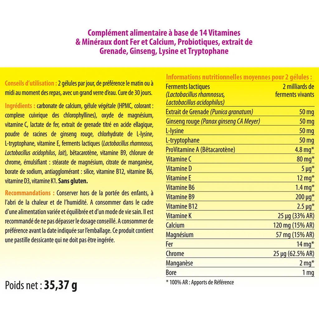 Витаминный комплекс для женщин Vitamin'22 Specifique Femme 60 капсул - фото 2