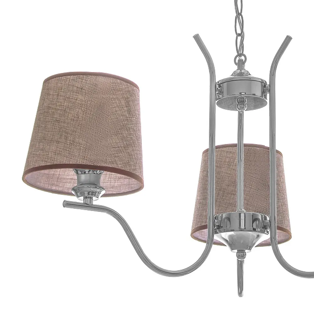 Люстра подвесная Brille прованс с абажуром E27 60W CH (BKL-657S/3) - фото 4