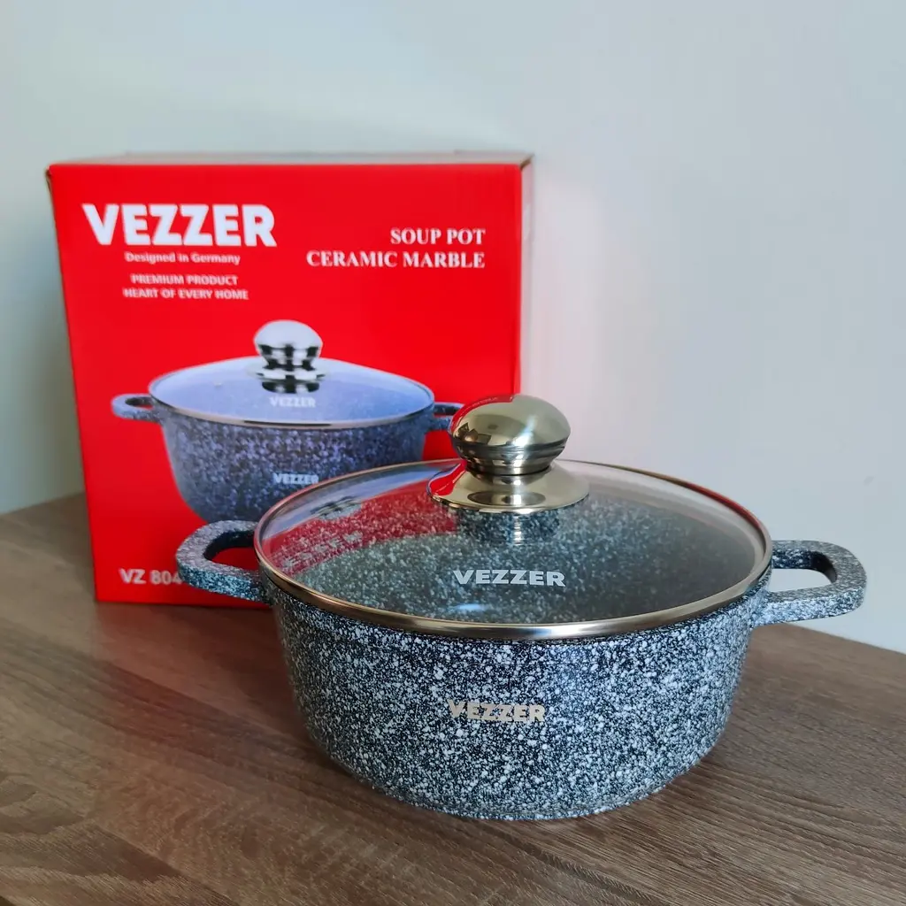 Каструля Vezzer з кришкою 20 см 2.5 л сіра (VZ8041) - фото 8