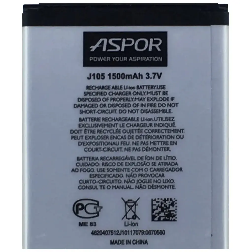 Акумулятор Aspor EB-BG313BBE для Samsung J105 Galaxy J1 Mini