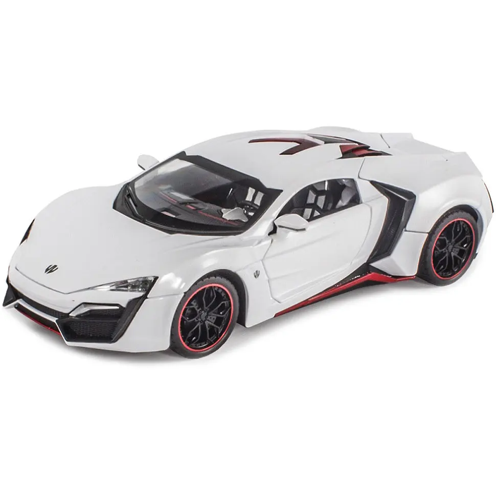 Колекційна металева модель гіперкара АвтоЕксперт Lykan HyperSport з інерцією, світлом та звуком 1:24 - фото 2