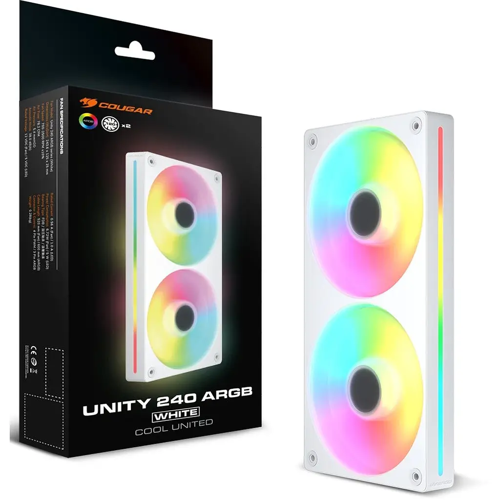 Корпусний вентилятор Cougar Unity 240 Reverse Blade ARGB White (3MUN24RA1.0002) [176243] - фото 5