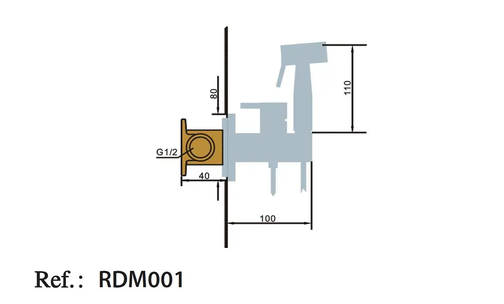 Гігієнічний душ Imex Munich PVD графіт RDM001/BGM, Графит - фото 3