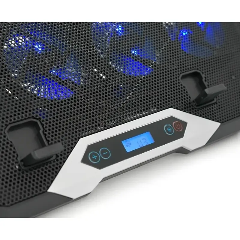 Підставка для ноутбука Ice Coorel K10 10-17" RGB Black (YT35671) - фото 3