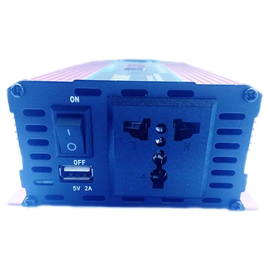 Інвертор напруги Carmaer Power Inverter 025 модифікована синусоїда Red 1 розетка 1 USB екран c 12V на 220V 500W (11066) - фото 3