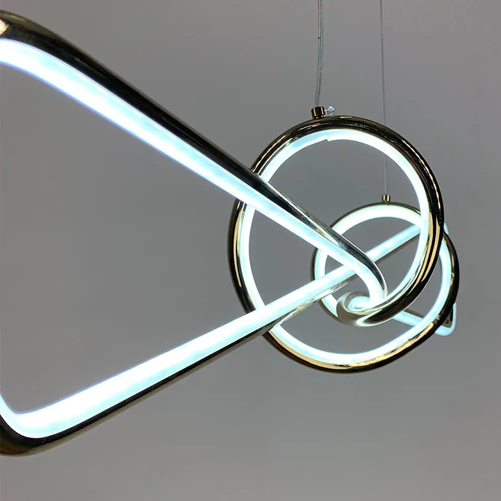 Современная золотая люстра AVIZE в двух размерах Line.F Длина 85 см - фото 3