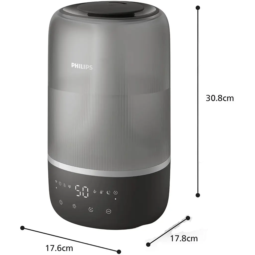 Увлажнитель воздуха Philips Series 1000, темно-серый (HU1510/03) - фото 5