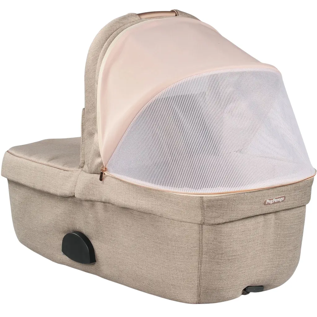 Коляска Peg-Perego Veloce Belvedere Mon Amour 2 в 1 с подставкой к люльке розовое золото - фото 6