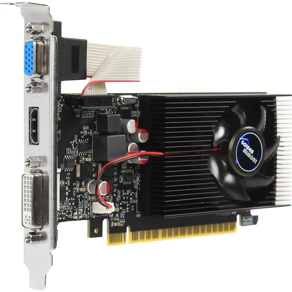 Відеокарта Golden Memory GT 730 2Gb GDDR3, 128-bit, VGA/DVI/HDMI, 700/1333 MHz, Low Profile (GT730D32G128BIT) (GDDR3, PCI-E 3.0 x16) - фото 2