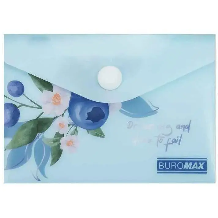 Папка на кнопці BUROMAX конверт ARABESKI А7 пластик чароіт