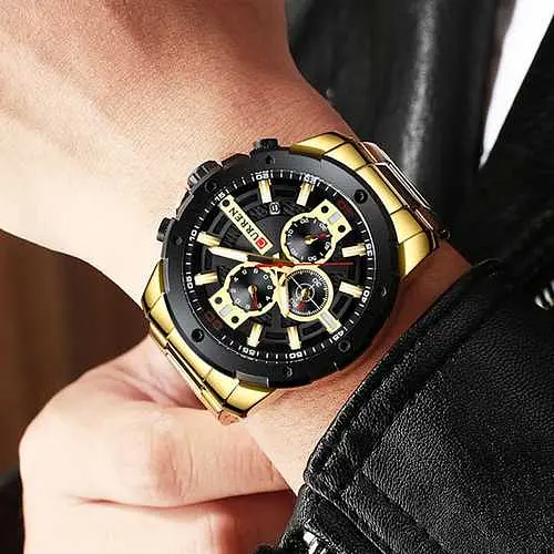 Наручные часы мужские 8336 Gold-Black Curren acs0031456 - фото 2
