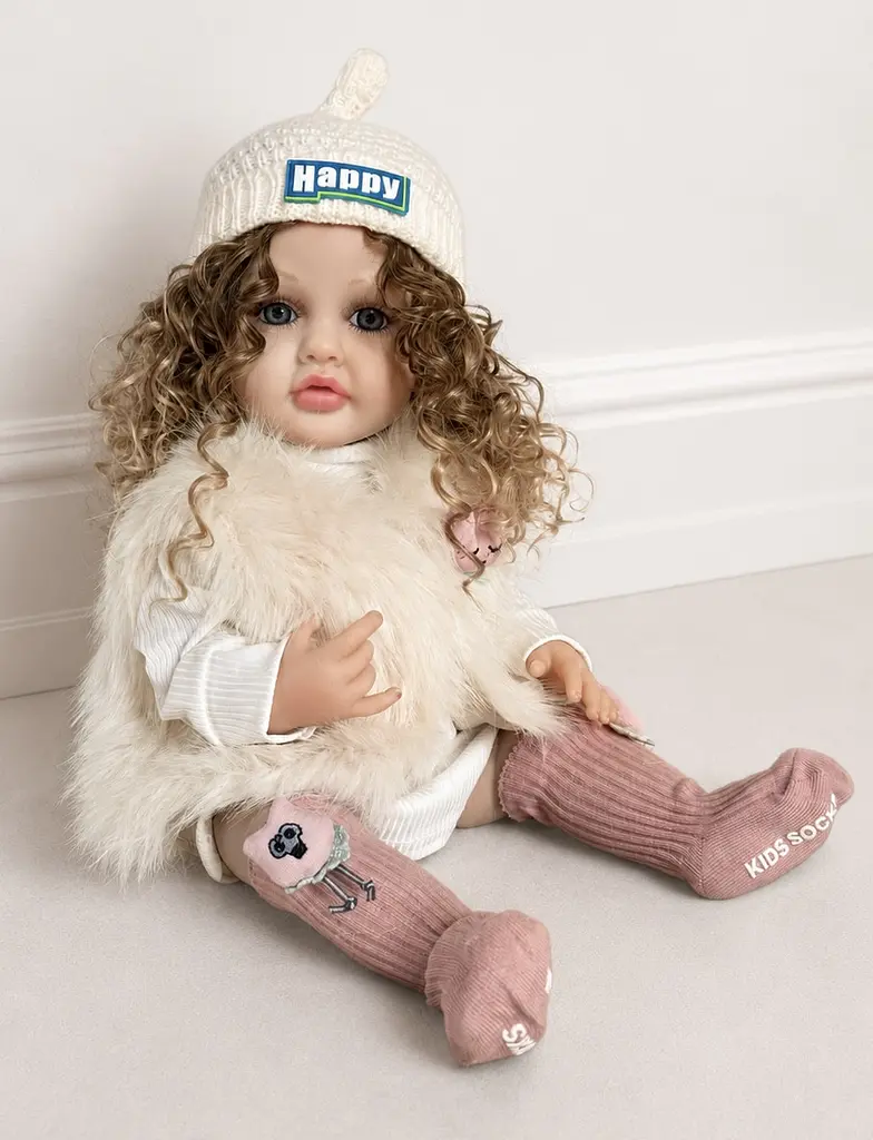 Реалістична Кукла Реборн 55 см повністю вінілова Doll Reborn Baby К0100504 - фото 4