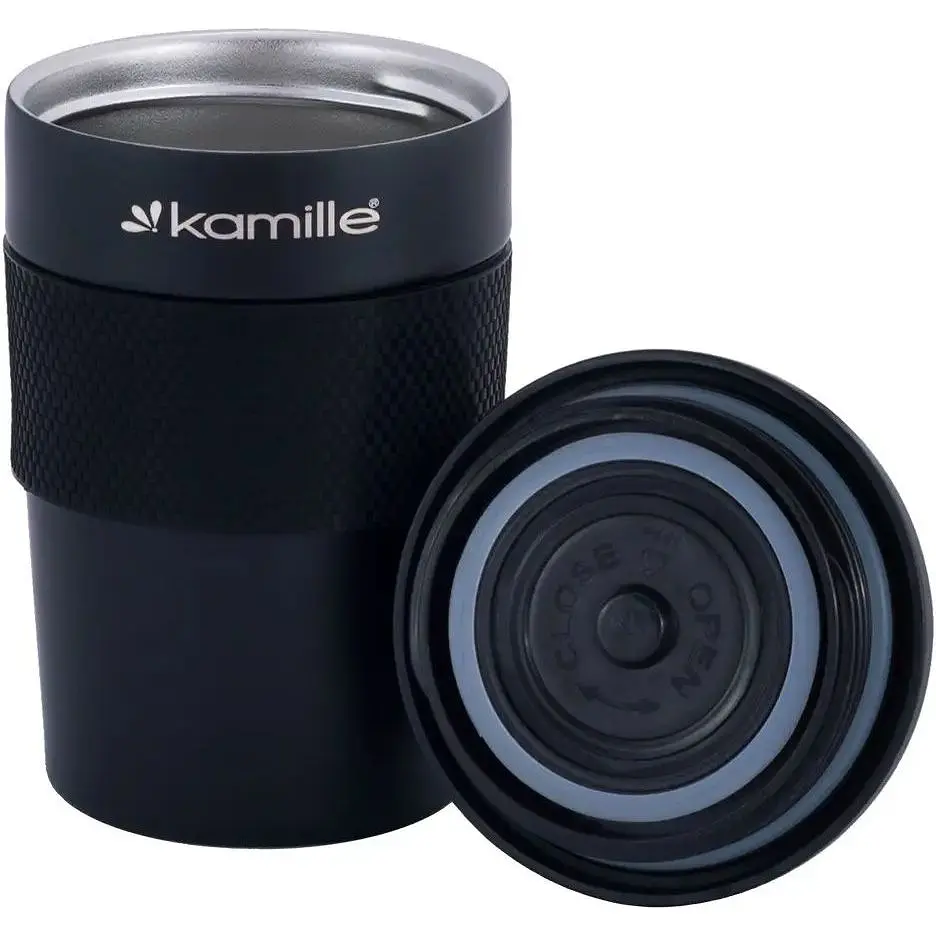 Термокухоль Kamille 360 мл чорний (KM-2049) - фото 4