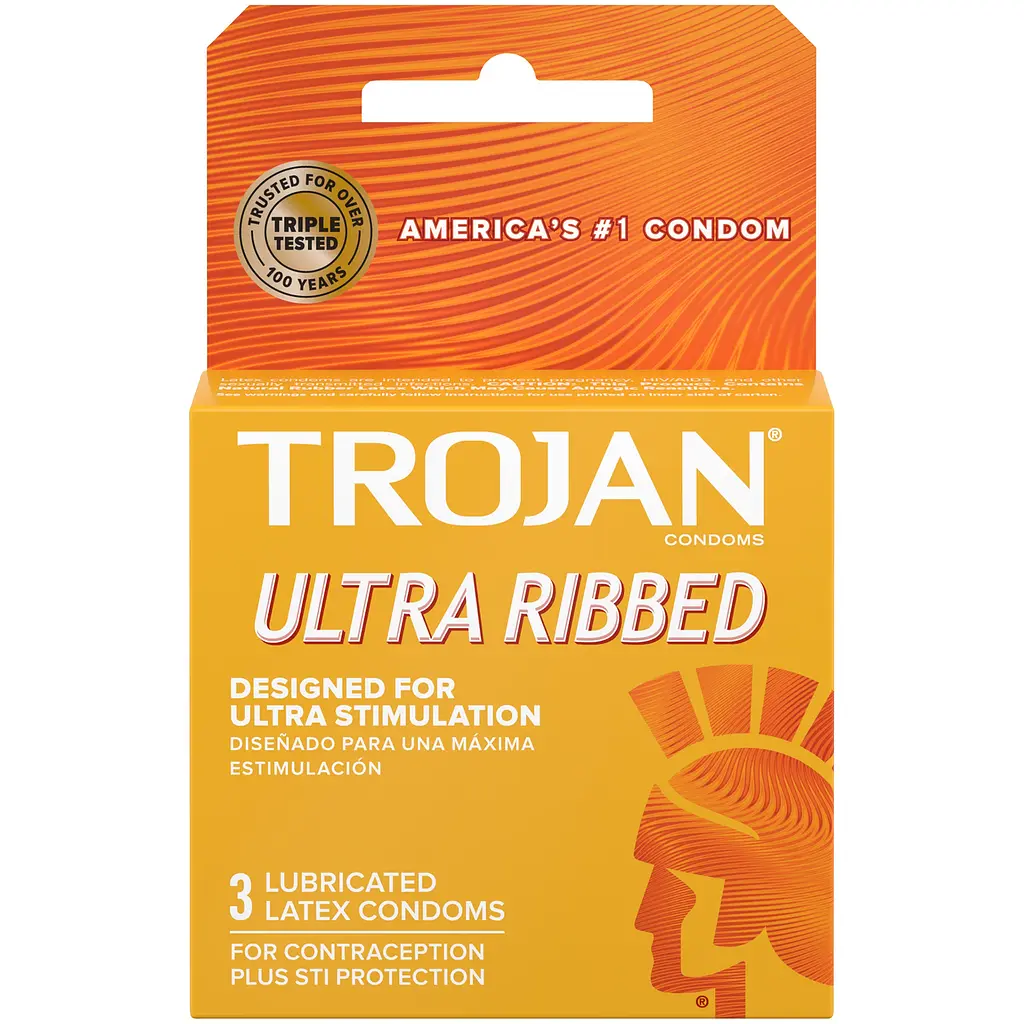 Упаковка презервативів 3шт Trojan Ultra Ribbed - фото 2
