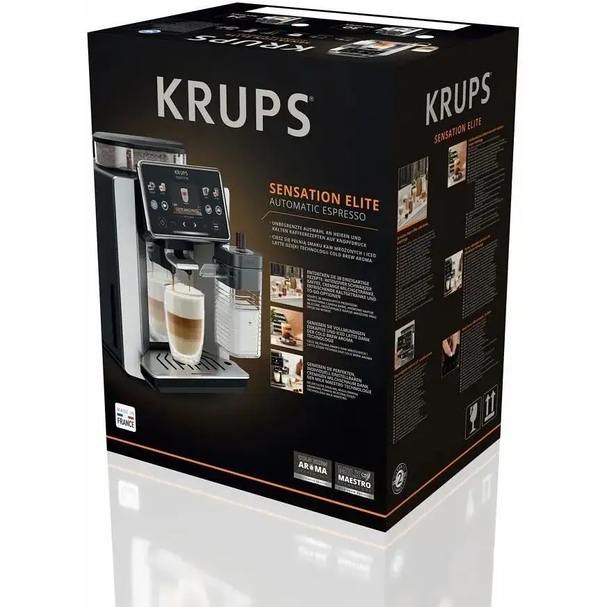 Кавомашина Krups Sensation Elite Hot&Cold 1.7 л сріблясто-чорна (EA917EE0) - фото 4