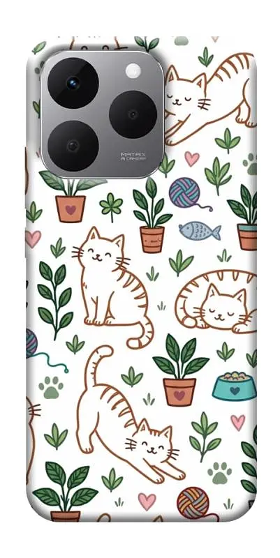 TPU чохол Demsky Cats pattern для Realme 15T