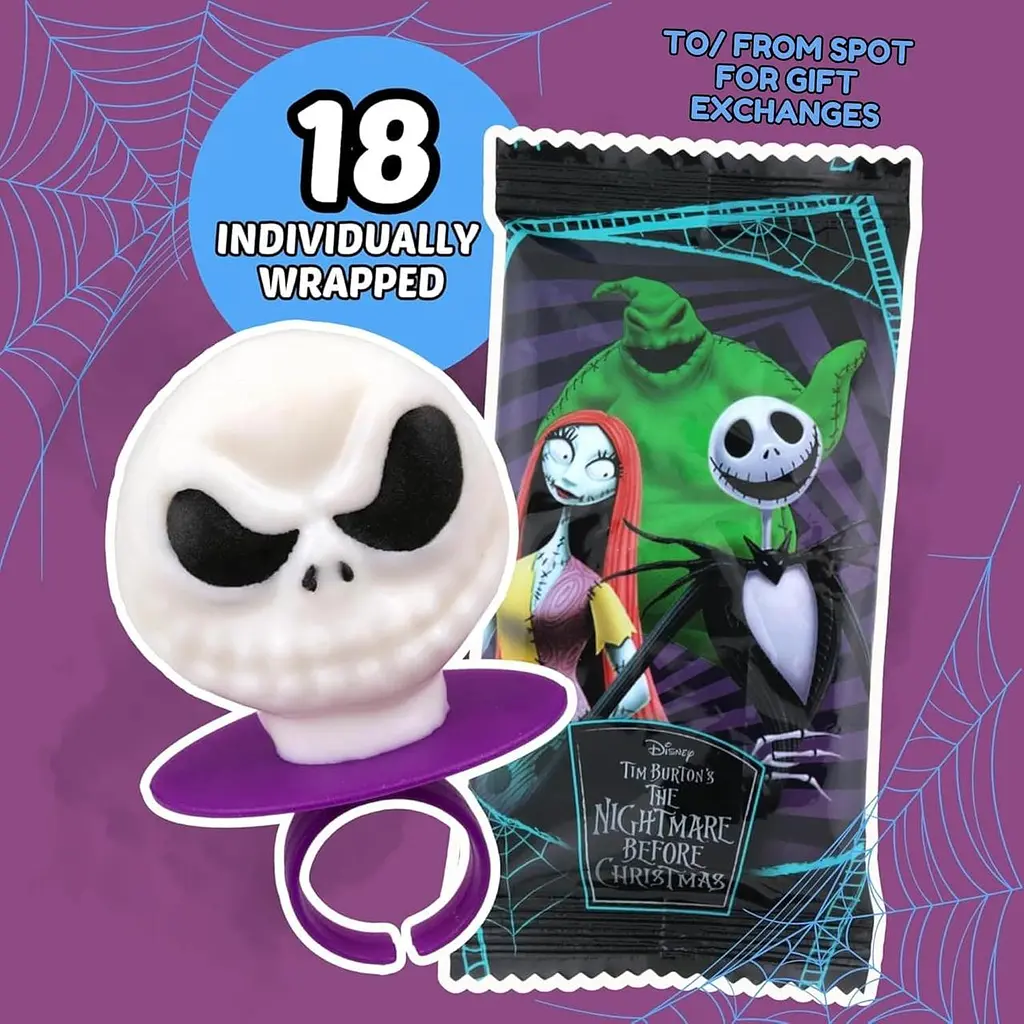 Льодяники-кільця The Nightmare Before Christmas Lollipop Rings Halloween 18шт, 216г - фото 3