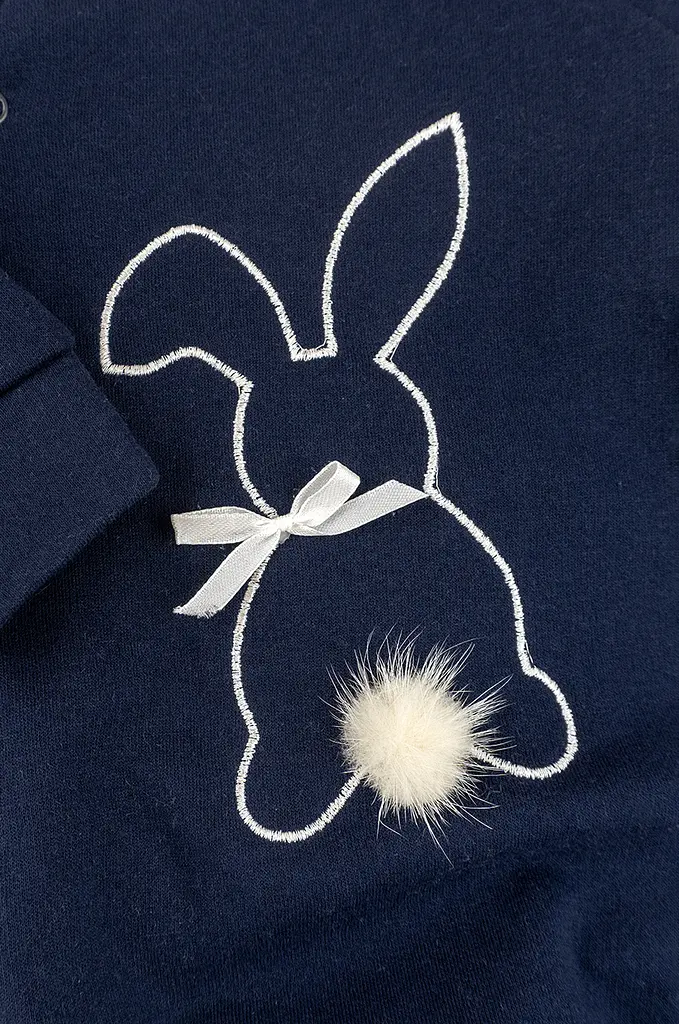 Чоловічок для немовлят з начосом та вишивкою Bunny - фото 3