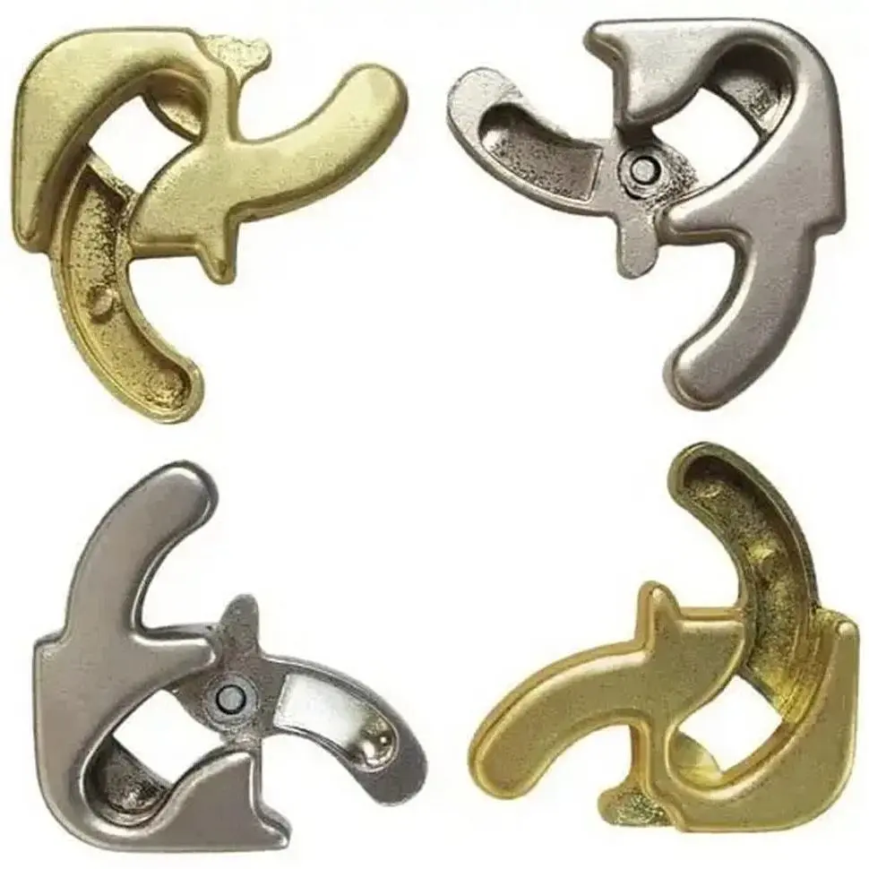 Головоломка з металу Huzzle Square Cast Puzzle 5 зірок 473756 - фото 2