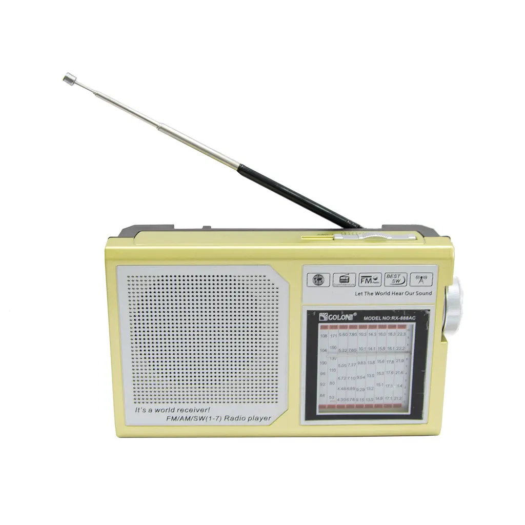 Портативний радіоприймач FM/AM/SW Golon RX-888AC приймач на батарейках, фм радіо з гарним прийманням (ST) - фото 2
