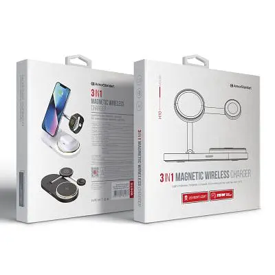 Зарядний пристрій Armorstandart Wireless Charging H101 3 in 1 Magnetic White (ARM78102) - фото 7