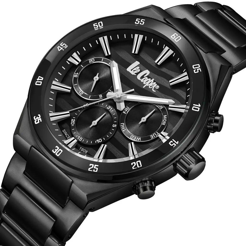 Наручний годинник чоловічий Lee Cooper Hit Black Чорний (3439) - фото 2